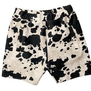 *RARE* designer Chris port faux cow hide shorts